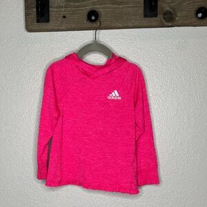 Toddler adidas long sleeve hooded athletic shirt